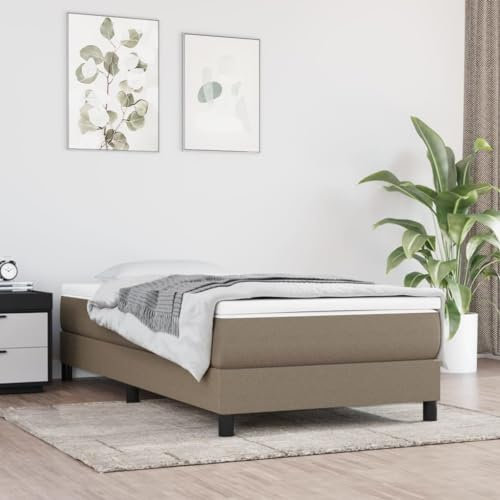 vidaXL Taschenfederkernmatratze Taupe 90x200x20 cm Stoff