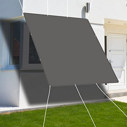 Toldo Rectangular Dispensador de Sombra 3,5 x 7 m Piscinas rectangulares Impermeables Toldos para Fiestas Toldo 98% Protección UV Líneas Incluidas Cuerdas de fijación, Gris Oscuro