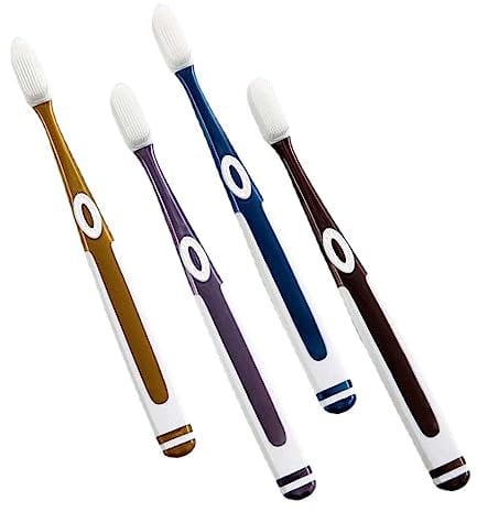 3 Sätze 4st Nano-zahnbürste Empfindliche Zahnbürsten Extra Weiche Zahnbürsten Für Erwachsene Zahnbürste Für Erwachsene Familie Silikonzahnbürste Aktivkohle Schüttgut Kind Tpu