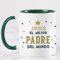 Wanapix | Taza Personalizada Día del Padre | Taza Orginal para Regalar a Papa | Tazas Graciosas | Apto Microondas y Lavavajillas | Mejor Papa del Mundo