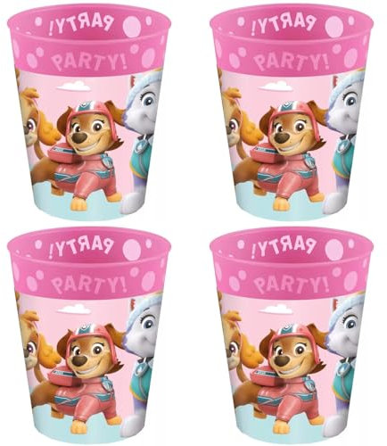 Paw Patrol Becher für Kinder - 4er Set Trinkbecher aus BPA-freiem Kunststoff - 260 ml Fassungsvermögen