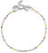 SINGULARU - Chevillière Dots Colors. Acier avec motif émail coloré. Longueur de 21 cm + rallonge de 3,5 cm. Bijoux pour femme.