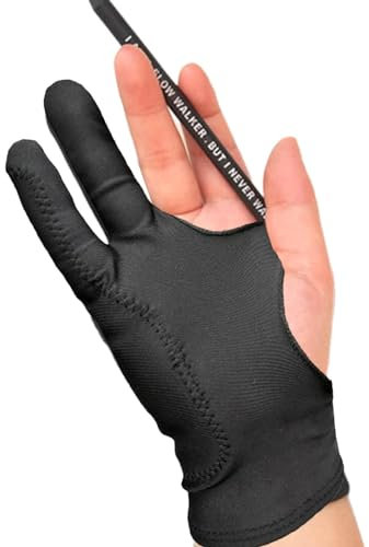 Decorhome Anti-touch Glove,Artist's Drawing Glove With Two Fingers | Drawing Tablet Glove Two Finger Smooth Elasticity For Pen Pencil Sketching Painting Right Hand Or Left Hand
