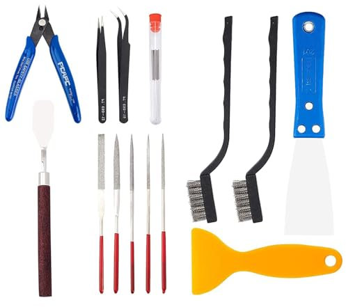 3D Printer Accessories, 23 Pcs 3D Printer Nozzle Cleaning Kit, Including Putty Knife, Wire Brush, Scraper Knife, Tongs And Tweezers, Used For Cleaning 3D Printerss