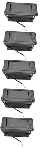 Housoutil 5Er-Box Batteriefach Batteriefächer für aktive Bässe p-Bass-Schlagbrett gitarre batterie gitarrenzubehör guitar accessories Pickup-Batteriehalter Pickup-Batterieboxen Plastik Black