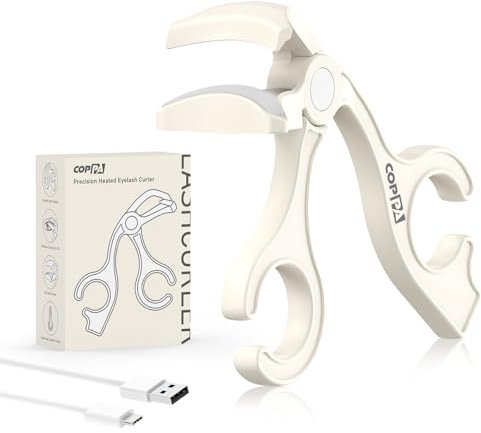 COPPA Beheizte Wimpernzange Elektrisch, EC-1 Präzisions-Wimpernzange ohne Seitenrahmen mit 65°C Hitze & 2-in-1 Tragbare Wimpernzange – Kein Kneifen Oder Ziehen Für Alle Wimpernformen