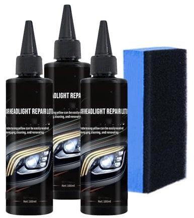 Scheinwerfer-Restaurierungscreme – Autoscheinwerfer Reiniger gegen Kratzer & Vergilbung – 100ml Scheinwerferpolitur für klare Sicht & lang anhaltenden Glanz (3)