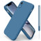 Silicone Case for iPhone XR, Soft-Touch, Shockproof, DustProof, Antiskid Full Body Armour Phone Cover for Apple iPhone (Blue, iPhone XR)