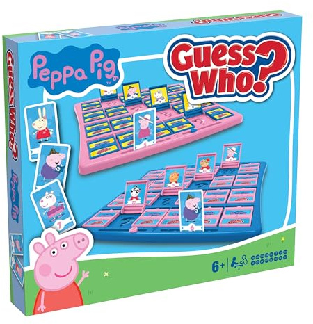 Winning Moves Peppa Pig Guess Who? Brettspiel inklusive Peppa, Mummy Pig, George, Daddy Pig einfach aufzubauen, Geschenk ab 6 Jahren