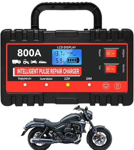 Yonuaret LKW Batterieladegerät, Batteriepflegegerät Ladegerät, 12V 24V Wartungsgerät Schnellladung Automobil Reparatur Unterhalt