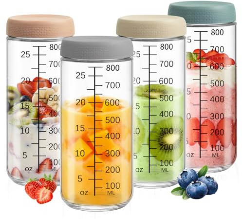 CSLGDMAI 4 Stück 850ml Meal Prep Gläser
