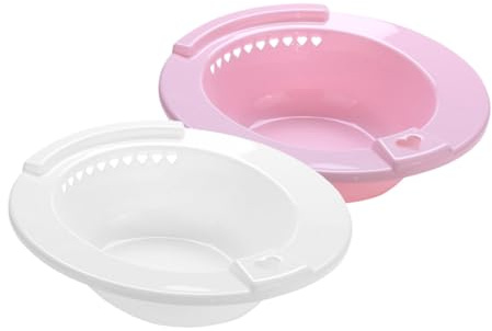 Hohopeti 2 Stück Sitzbad für Toilette Faltbare und Ergonomische Bidet wanne aus Hochwertigem Kunststoff Hitzebeständig Platzsparend für Frauen Schwangere und Senioren zur Hygienischen