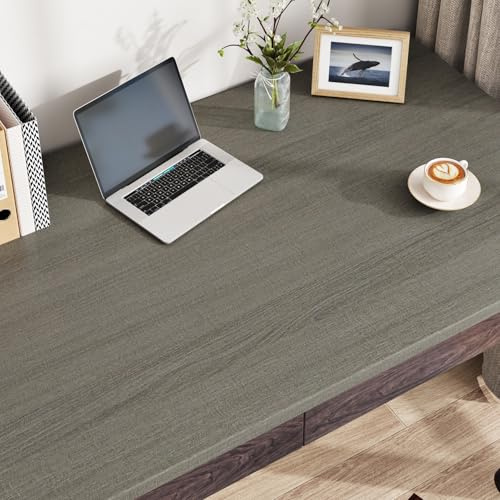 Skyblur Möbelfolie Selbstklebend Holzoptik Grau 40x300cm | Tapeten Wohnzimmer, Arbeitsplatte Folie für Küchenschränke, Klebefolie Möbel Holzoptik, Holzwand Selbstklebende Tapete