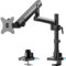 VIVO Premium Aluminum Full Motion Single Monitor Desk Mount Stand with Lift Engine Arm, Pole Extension, and USB Ports, Fits Screens up to 32 inches (STAND-V101BDU)