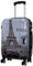 Trendyshop365 Bedruckter Hartschalen Kabinentrolley Handgepäck - Paris mit Eiffelturm - 55 Zentimeter 36 Liter 4 Rollen
