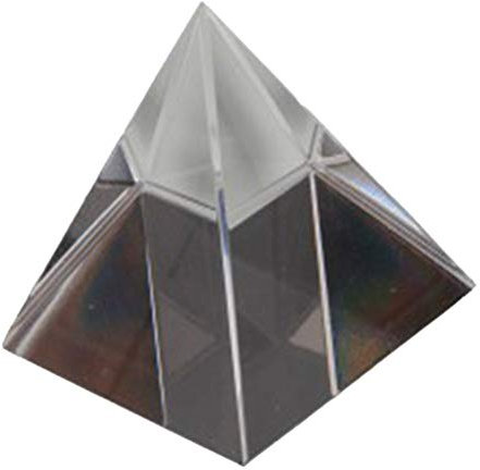 Hemobllo Glaspyramide Optisches Glas Kristall Prism für Fotografie Forschung Schreibtisch 40mm