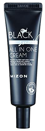 [MIZON] BLACK SNAIL ALL IN ONE CREAM (35ml) Koreanische Hautpflege – Feuchtigkeitsspendende und Verjüngende Creme mit Schwarzem Schneckenschleim für Faltenpflege und Strahlende Haut