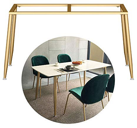 NWHJ Schwarze Metall Tischkufen,Schreibtischgestell, Goldene tischbeine DIY Möbel fuß, für Küche und Restaurant Arbeitsplatte, sehr stabil und elegant