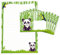 Briefblock mit Umschlag für Kinder Panda Briefpapier-Set (Block A4 mit 25 Blätter + 15 Umschläge)