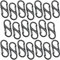 20 Stück S Karabiner, Karabiner Klein Edelstahl, Karabiner Mini Schwarz Schlüsselanhänger, Aluminiumlegierung Karabinerhaken, S-Form Metall Schnalle Doppelkarabiner, für Wandern, Camping, Reisen