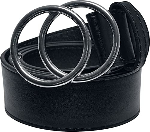 Urban Classics Unisex Ring Buckle Belt black/silver, XL