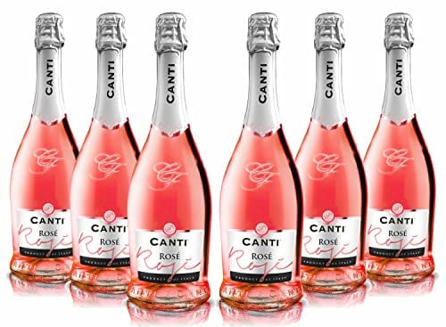 Canti - D.O.C. Cuvèe Rosè, Vin Petillant Extra Sec, Élaboré à Partir du Élaboré à Partir du Cépage Glera et Pinot Noir de Venise, Goût Frais et Fruité, 6x750 ml