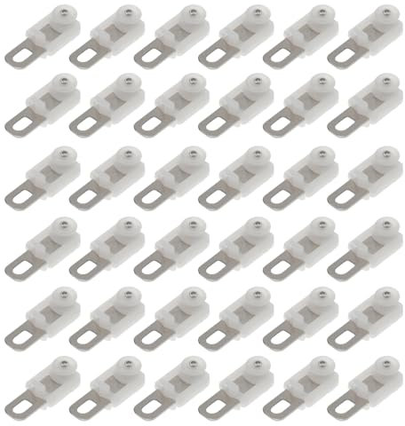 Angoily Ganci per Tende 50Pcs Pista della di Finestra A Tende Pista Carrier Scivolo Ruote Panneggio Binario di Scorrimento Aliante Ganci Hardware per La Casa