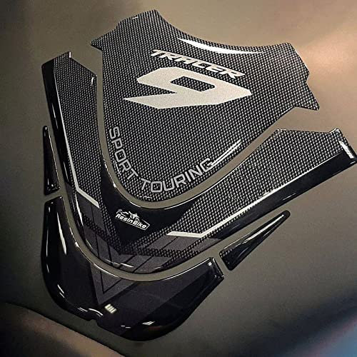 Resin Bike Aufkleber für Motorrad Kompatibel mit Yamaha Tracer 9 2021 Metalleffekt. Tankabdeckung vor Stößen und Kratzern. 3D-Harzklebstoff – Stickers - Made in Italy