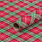 Natürlich verpacken Rouleau de papier cadeau de Noël lisse Motif tartan rouge et vert 0,7 x 10 m