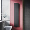 ELEGANT Radiateur plat vertical design 1600 x 308 mm pour salle de bain, double couche, avec raccord central, noir