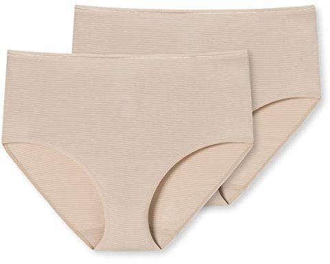 Schiesser Damen 2 PACK Midi Slip Unterwäsche - Modal Essentials, sand_162893, 40