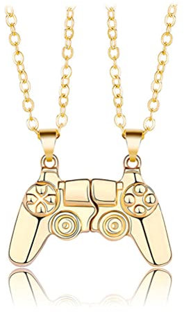 Lewpox Kette Magnet, Game Controller Paar Halskette, Fashion Passende Halskette, Passende Geschenke Paare Beste Freunde Freundschaftskette