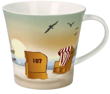 Goebel Künstlerbecher Scandic Home Sunset Mood aus Fine Bone China, Maße: 13,5cm x 10,5cm x 9,5cm, 23-102-02-1