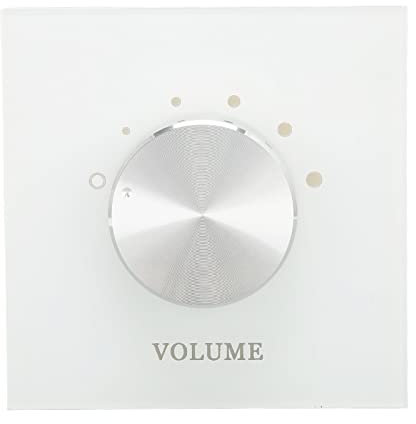 VBESTLIFE Wall Volume Control, Smart Home Volume Controller with Rotary Button, 5 Levels Volume Adjustment Background Music Tuning Switch for Home Speakers, White