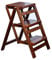 Pealihuy Klappbare Stufen Treppenleitern 3 Trittleiter Holz Tritthocker/Stuhl, klappbarer Treppenhocker Mehrzweck-Tritthocker Hausgartenwerkzeug Gummi-Holz-Trittleiter