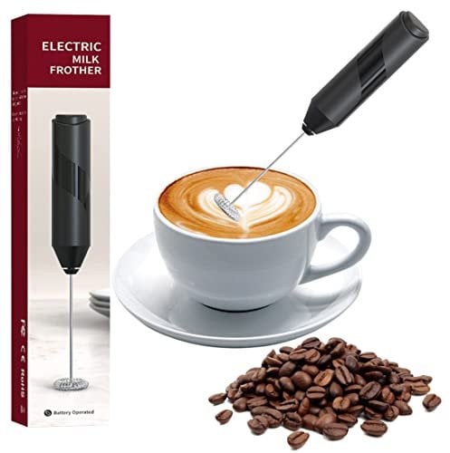 Milk Frother Handheld, Portable Coffee Maker, Hand Blender Mixer, Electric Hand Whisk Milk Frothers for Cappuccino/Hot Chocolate/Latte, Small Coffee Machine, Mini Milkshake Maker, Matcha Milk Foamer