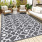 Enyhom Tappeto in paglia in plastica, 150 x 240 cm, resistente, resistente ai raggi UV, reversibile, da giardino, riciclato, impermeabile, per esterni, camper, terrazza