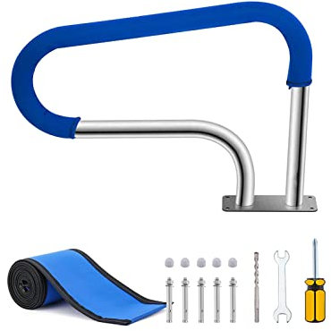 Gguwug Schwimmbecken-Handlauf Tragbar Einstiegshilfe Pool Pool Haltegriff Edelstahl Einfache Installation für Schwimmbecken im Boden, Sicherheits-Swimmingpool-Geländer Leiter-Stufen-Handlauf