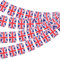 Union Jack Wimpelkette, 30 Stück, britische Banner, König Charles Krönungsdekorationen, britische Wimpelkette für Krönung, Straßenparty-Dekorationen (14 x 21 cm – 10 m)