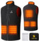 Toastiv Gilet Riscaldato in Pile Uomo, Gilet Riscaldato Elettrico con 3 Temperature, 6 Zone di Riscaldamento, Giacca Riscaldata USB, Gilet Riscaldato per Attività Outdoor (Senza Batteria)