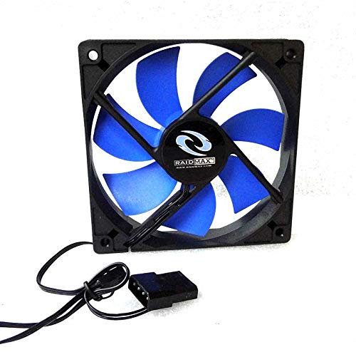 SCYHGLM 120mm x 25mm Quiet Fan Blue/Black 3-Pin + 4-Pin Molex w/Speed Control for Desktop