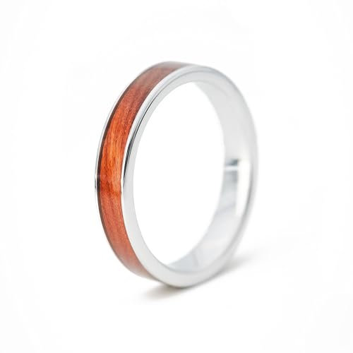 fablano Holzring Silber, 58 (18.5mm)