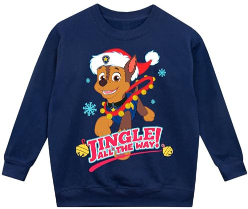 PAW PATROL Sweatshirt | Chase Jungen Pullover | Chase Weihnachtspullover Für Jungen | Blau | 116