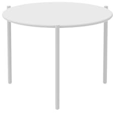 Mondo Viro Couchtisch, rund, aus Metall, Aria, stapelbarer Gartentisch (Small - 60 x 60 cm, 46 h, Weiß geprägt)