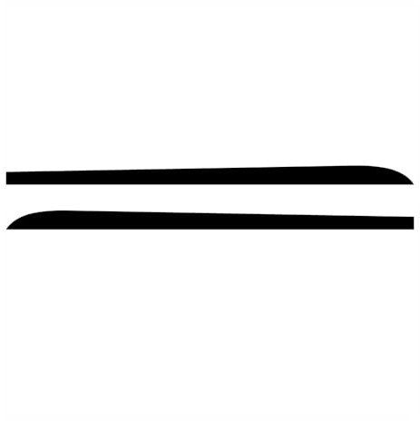 Shkalacar 2 Stück Seitenschweller Racing Stripes Aufkleber, Aufkleber Vinyl Ersatz für F30 F31 F22 F23 E90 E91 E92 E93 Zubehör, 205 cm/80,7 Zoll(Schwarz)