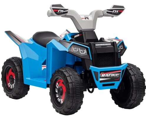HOMCOM 6V Elektro Kinderquad 2,5 km/h Vorwärts-, Rückwärtsfunktion Blau | Mini Elektroquad, Elektrofahrzeug, Kinderfahrzeug, Elektrisch Kinder Quad, Elektroauto für Kinder 1,5-3 Jahre