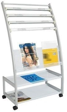 Wfxjyg2223 Porte-revues Porte-journaux sur Pied, Porte-journaux, Porte-revues, présentoir de brochures, Rangement d'informations de Bureau, support de tri Kiosque à journaux