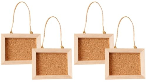 BESTonZON 4 Stück Miniatur Bilderrahmen Aus Holz Für Puppenhaus DIY Kleine Fotorahmen Zubehör Für Puppen & Miniatur Dekoration Perfekt Basteln Und Kinder Ornamente