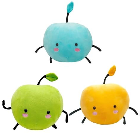 KUKUShining Stardew Junimo Plüschtier, Süße Waldgeister Figur Plüschtier Weiches Kissen Spielzeug Kuscheltier for Kinder Fans Geschenke(3PCS)