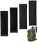 Duluok 4 Stück Molle Rucksackgurte Taktische Molle-Streifen Molle Zubehör Klett Kabelbinder Patches Klett Militär Zubehör für Taktischen Rucksack für Taktische Westen Outdoor-Rucksäcke Schwarz